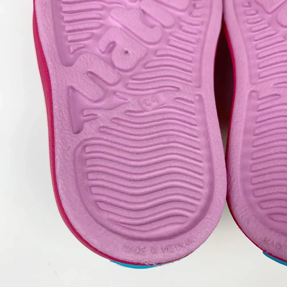 Native Jefferson Sugarlite Slip On Shoes Pink Abstract Sandals Kids Toddler C4